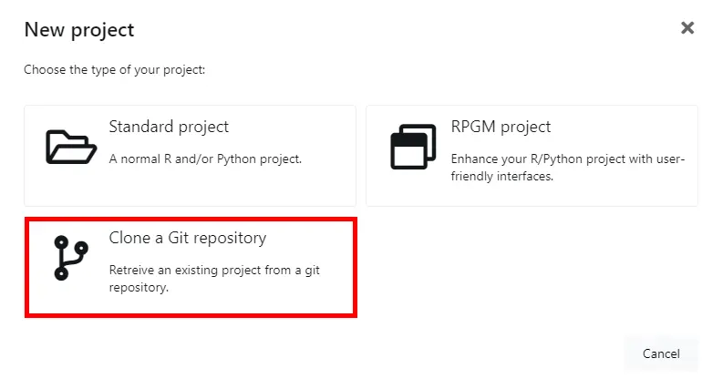 Cloning a Git repository