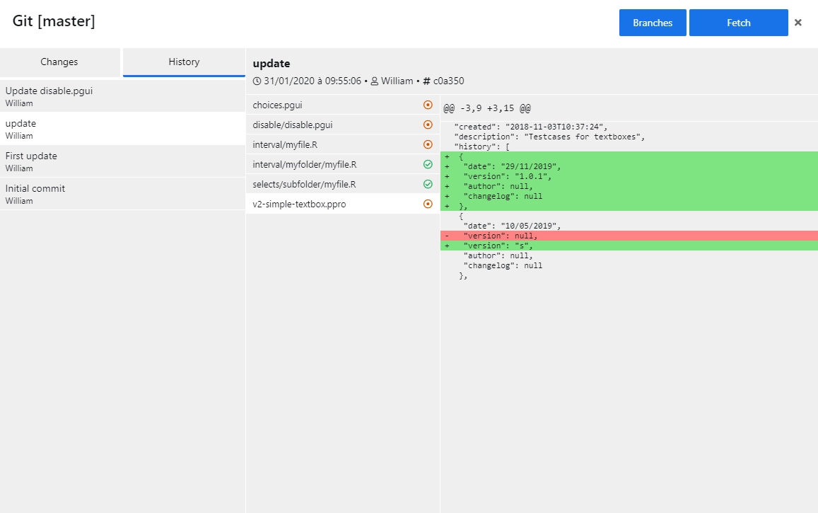 Git log