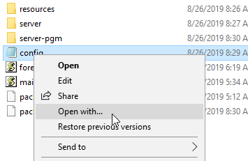 Explorer context menu