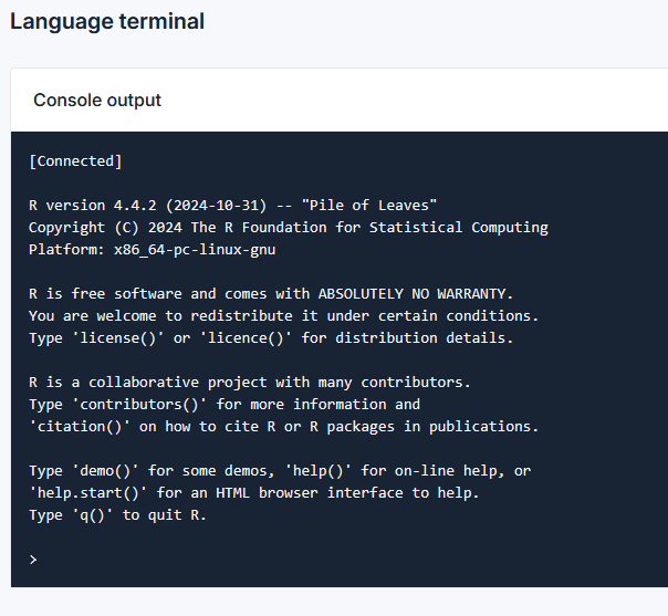 Language terminal